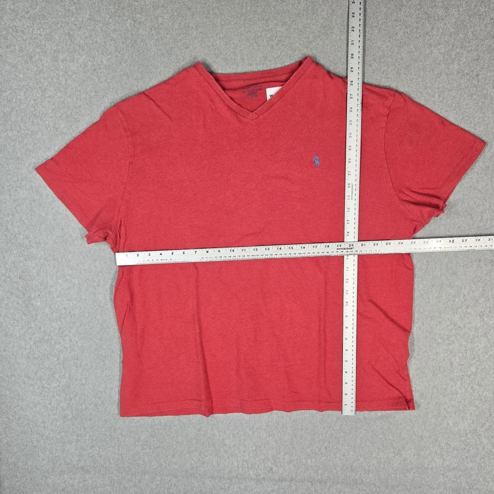 Polo Ralph Lauren Men Shirt XXL Red Embroidered Pony Classic Logo Short Sleeve